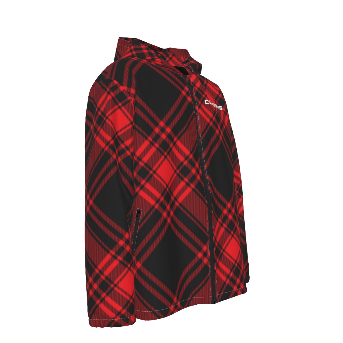 Zip-Up Wind Resistant Original Red Hoodie