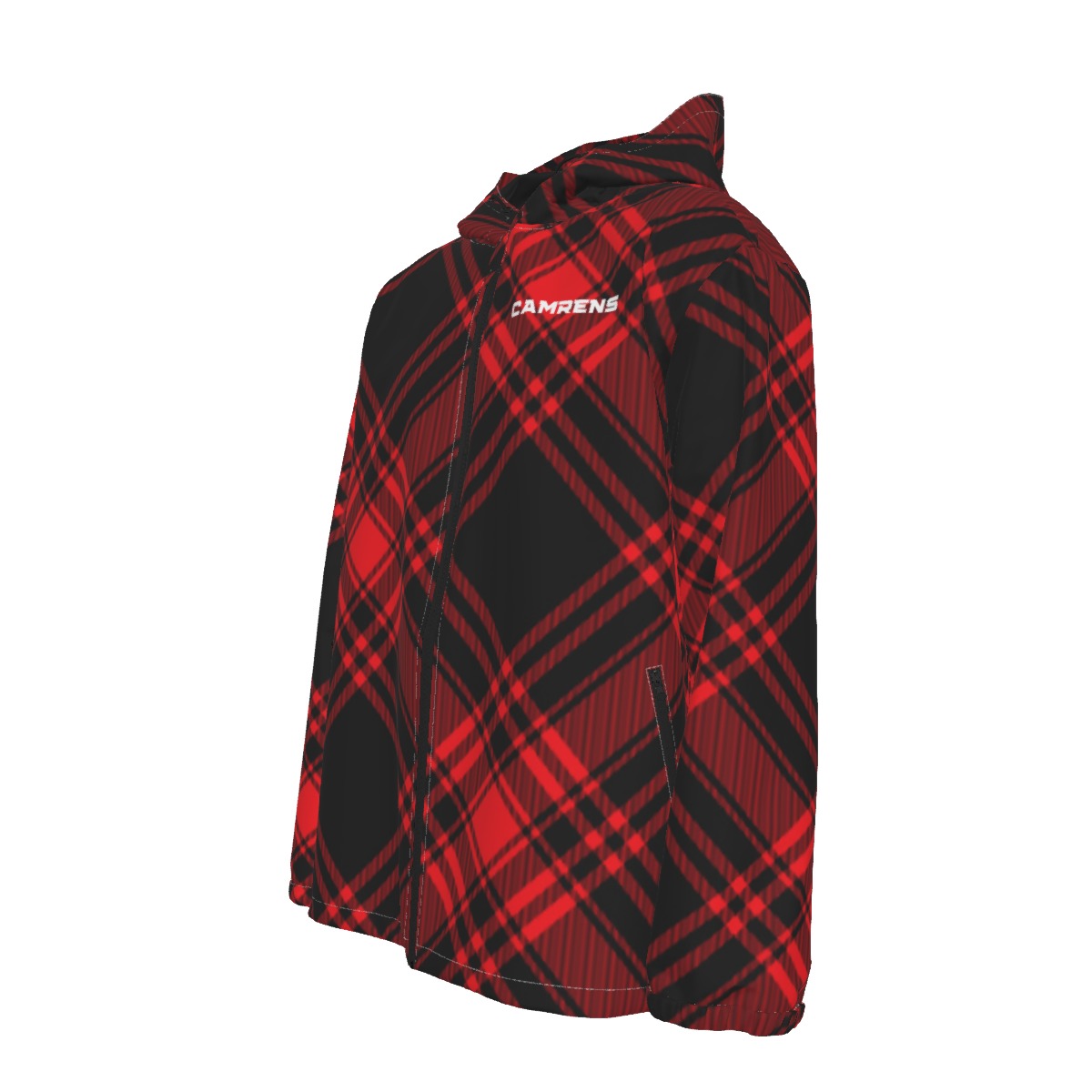 Zip-Up Wind Resistant Original Red Hoodie